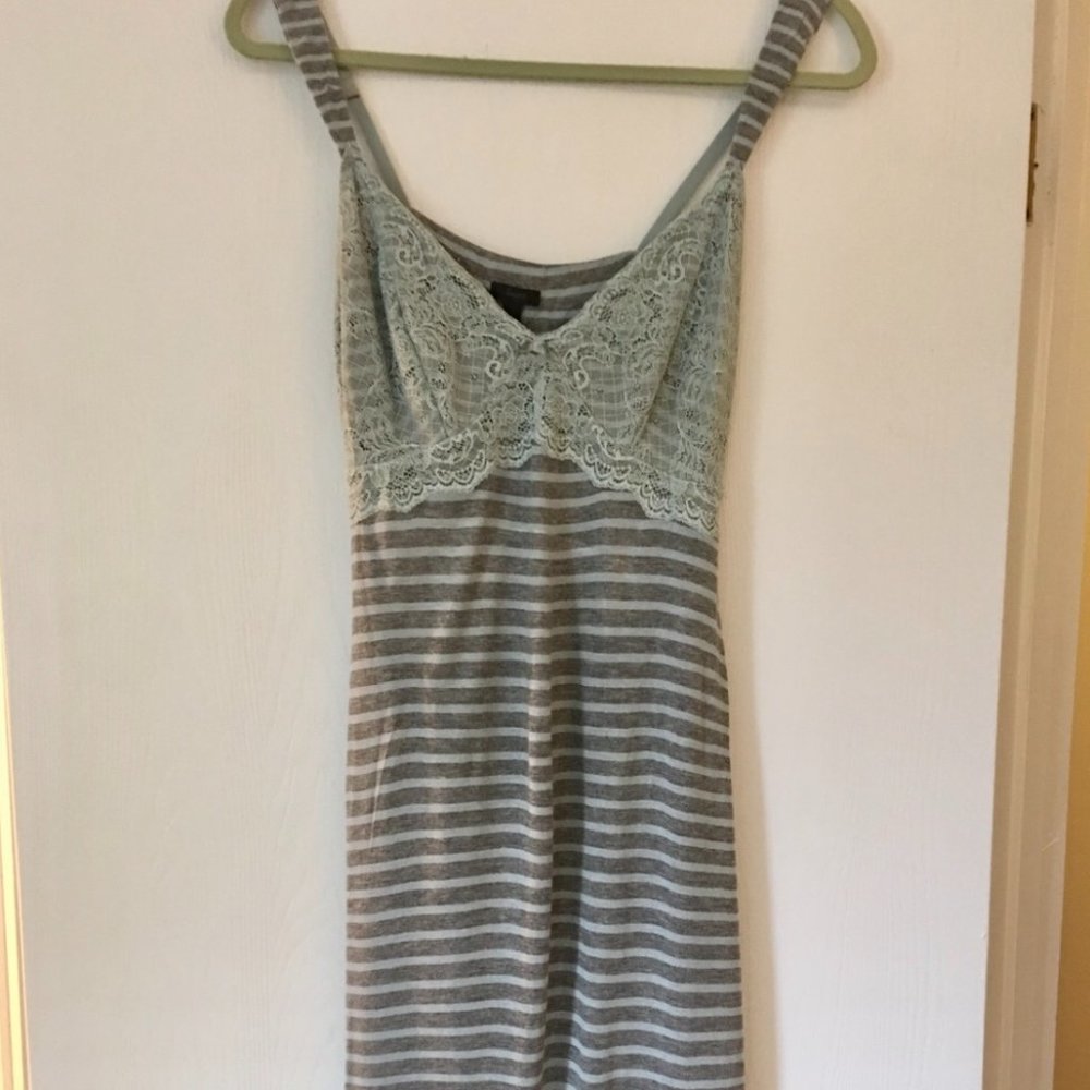 Soma Intimates Cool Nights turquoise & cream gown